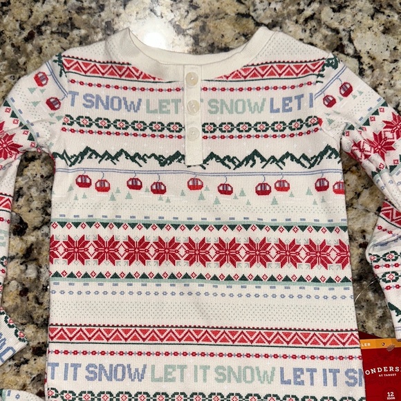 Wondershop Kids Pajama Set - Festive Red and Green - Picture 3 of 4